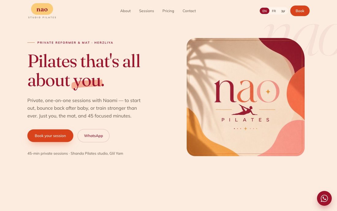 Site nao · studio pilates de Naomi Sportich