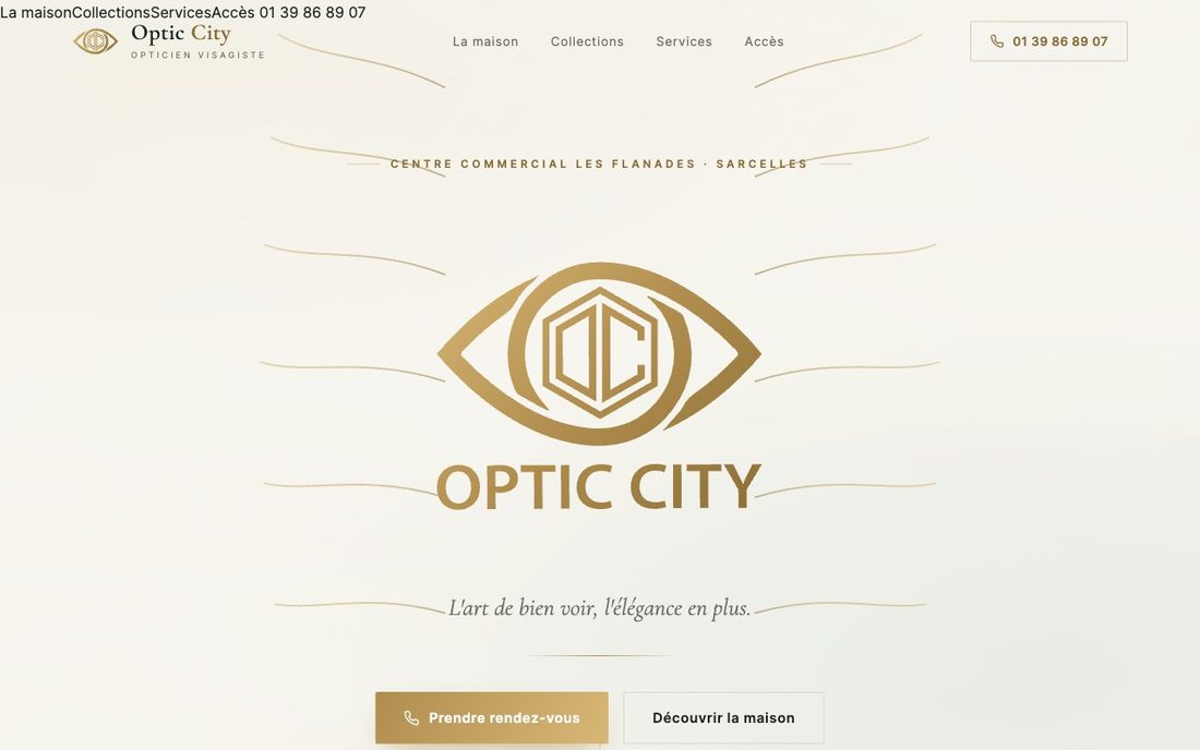 Site vitrine Optic City, opticien visagiste à Sarcelles